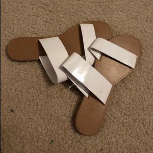 NWT white sandals